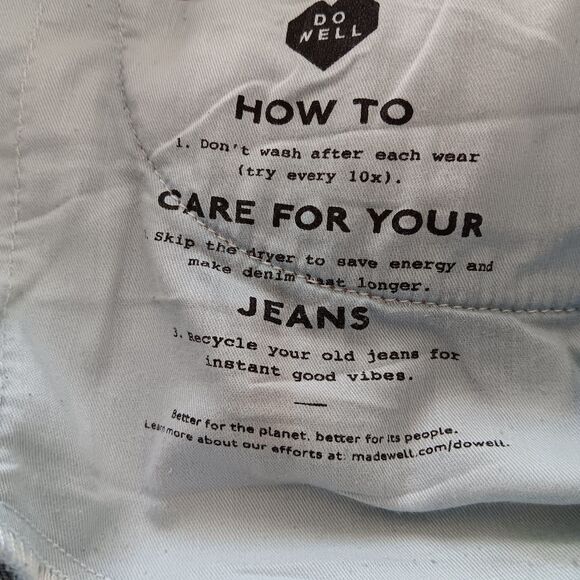 MADEWELL Perfect Vintage Jeans Women’s P SZ 30P Distressed Raw Hem Light Wash - Picture 13 of 14